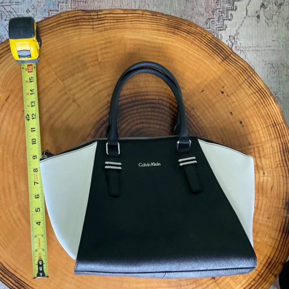 Beautiful Black and White Calvin Klein Shell Handbag